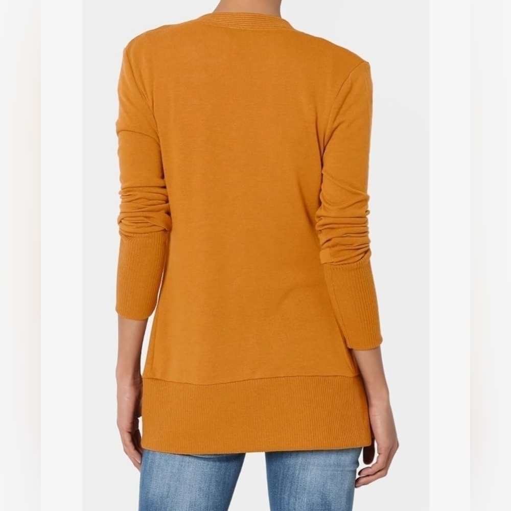Clothing Ave. Snap Button Long Sleeve Knit Midi Cardigan Small - Picture 9 of 12